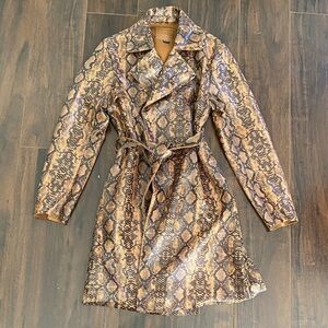 Blank NYC Snakeskin Trench Coat